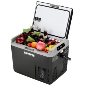 Kohree 12 Volt Car Refrigerator, 19QT(18L) Car Fridge with Large Handle, -4℉~68℉ 12V Electric Cooler 12/24V DC 12/24V DC, 110-240V AC Compressor Portable Freezer for Camping...